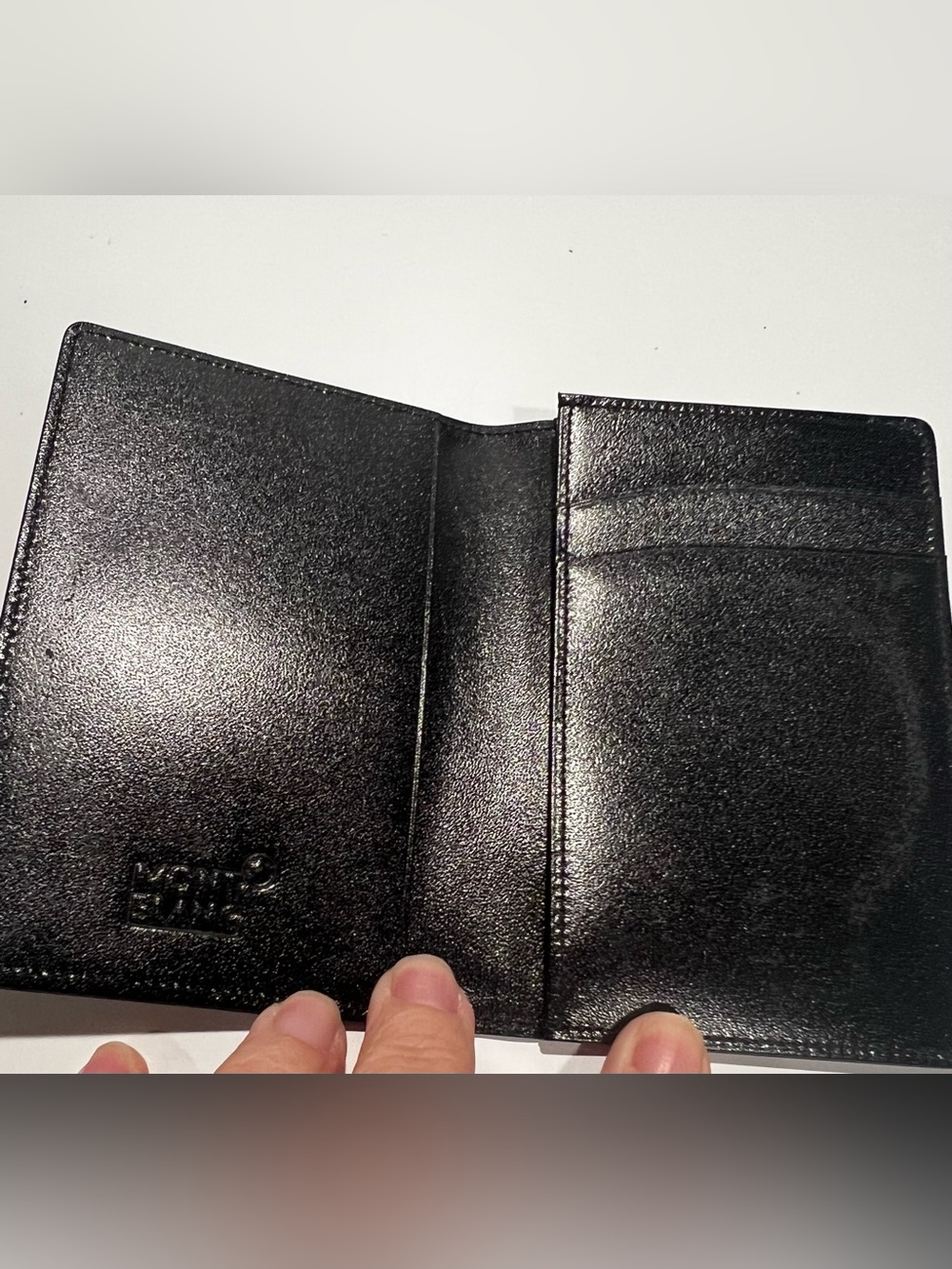 Authentic Montblanc Meisterstuck Black Leather Card Holder Case - Picture 2 of 5